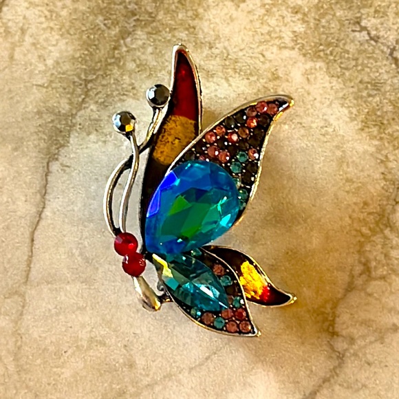 🦋Blue Sparkling Butterfly Brooch - Picture 2 of 2